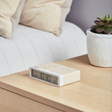 Wireless Double Sided Alarm Clock Flip Mini Black