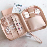 Case for chargers and headphones, light pink