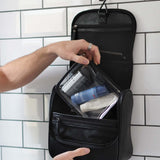 Black travel cosmetic bag