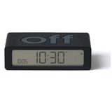Wireless Double Sided Alarm Clock Flip Mini Black