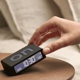 Wireless Double Sided Alarm Clock Flip Mini Black
