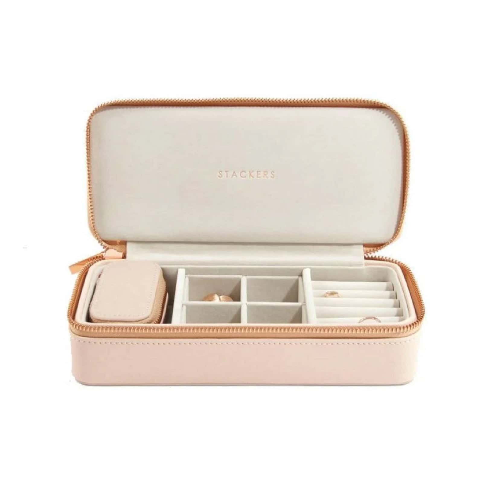 Travel jewelry box, light pink