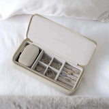 Travel taupe jewelry box