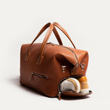 Wilson Cognac weekender bag