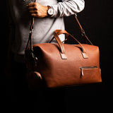 Wilson Cognac weekender bag