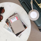 Taupe passport and card holder