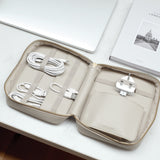 Case for chargers and headphones taupe