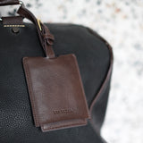 Brown luggage tag