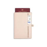 Taupe passport and card holder