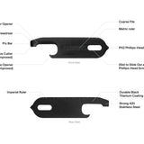 Narzędzie wielofunkcyjne Orbitkey Multitool v2 Black do organizera na klucze