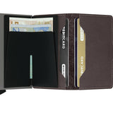 Leather Miniwallet RFID Original Dark Brown