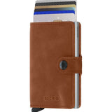 Leather Miniwallet RFID Vintage Cognac