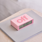 Wireless Double Sided Alarm Clock Flip Mini Black
