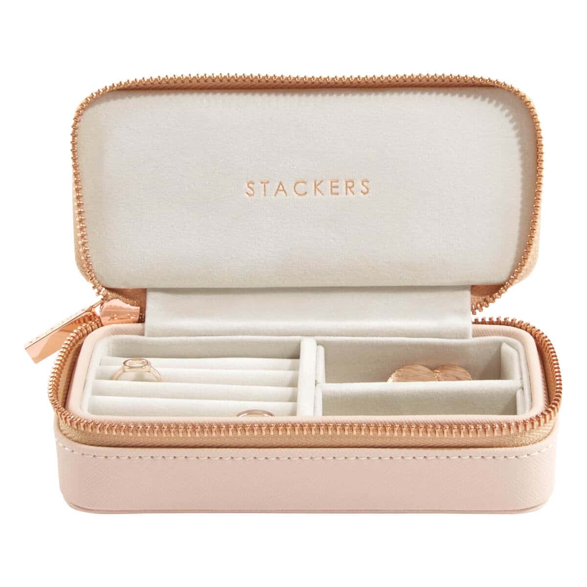 Travel jewelry box, light pink